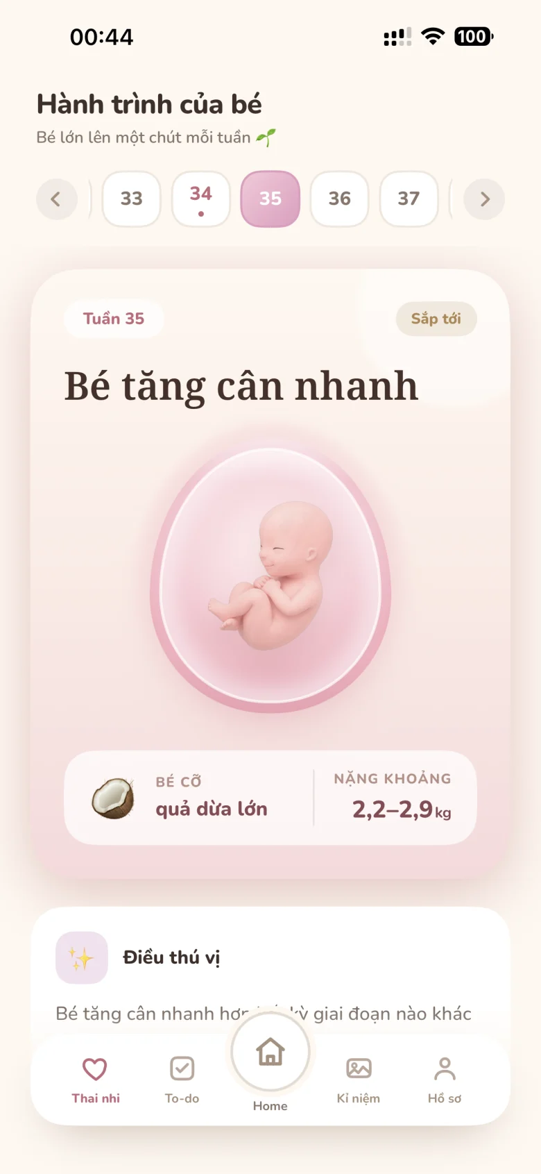 Hello Baby — thai nhi từng tuần